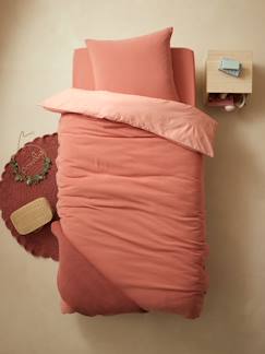 Textil Hogar y Decoración-Conjunto infantil de dos colores: funda nórdica + funda de almohada de gasa de algodón