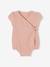 Body personalizable de gasa de algodón con abertura de recién nacidos para bebé rosa maquillaje 