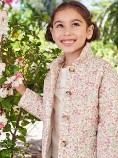 Niña-Abrigos y chaquetas-Chaqueta acolchada con estampado de flores para niña
