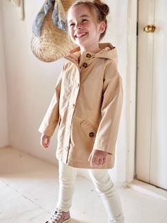 Niña-Abrigos y chaquetas-Chubasqueros y trench-Trench con capucha especial para entretiempo para niña