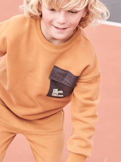 Sudadera deportiva con bolsillos de dos tejidos para niño