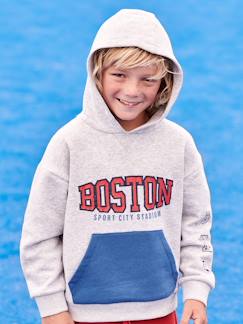 Niño-Sudadera deportiva con capucha y motivo del equipo de Boston para niño