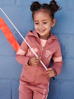 -Sudadera deportiva con cremallera, capucha y detalles gráficos para niña