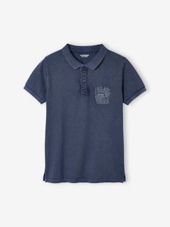 Niño-Camisetas y polos-Polo con bordado «good vibes» en el pecho para niño
