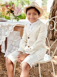 Ropa de Fiesta-Niño-Abrigos y chaquetas-Chaqueta de ceremonia de algodón y lino para niño