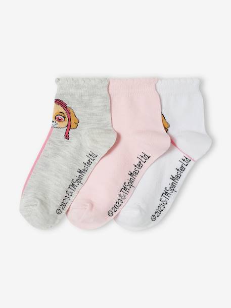 Pack de 3 pares de calcetines medianos para niña «Patrulla Canina®» lote rosa 