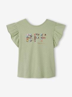 Niña-Camisetas-Camisetas-Camiseta fantasía de mangas con volantes para niña