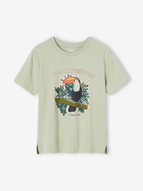 Camiseta con motivo de tucán para niño verde sauce 