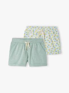 Lotes y packs-Niña-Shorts y bermudas-Pack de 2 shorts de punto para niña