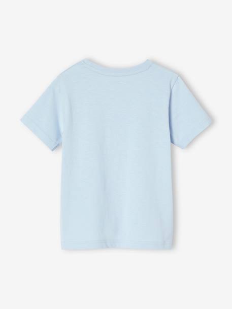 Camiseta personalizable de manga corta, para niño azul claro+AZUL MEDIO LISO CON MOTIVOS+blanco+MARRON OSCURO LISO CON MOTIVOS+VERDE MEDIO LISO CON MOTIVOS 
