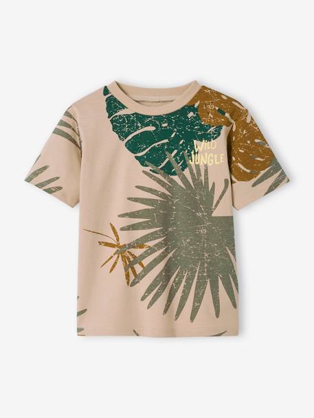 Conjunto: camiseta y short de gasa de algodón verde pino 