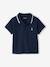 Polo personalizable para bebé niño con bordado en el pecho Azul oscuro liso 