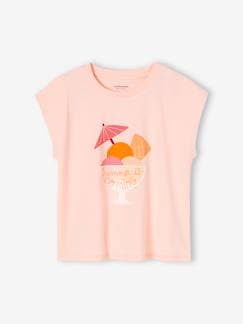 camisetas-Niña-Camiseta con motivo de verano y mangas hasta los hombros para niña