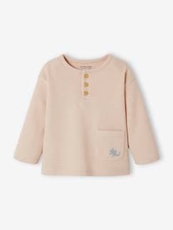 -Camiseta tunecina tejido nido de abeja y manga larga para bebé