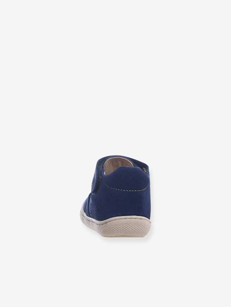 Sandalias semiabiertas para bebé NATURINO® Bede «Primeros pasos» azul claro+ocre+pardo 