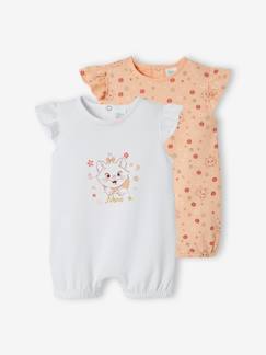 Pijamas y bodies bebé-Lote de 2 monos-short para bebé Disney® Marie de Los Aristogatos
