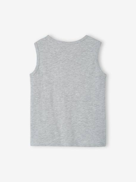 Camiseta de tirantes para niño arcilla+gris jaspeado 