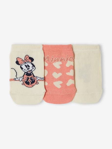 Pack de 3 pares de calcetines cortos Disney® Minnie rosa viejo 