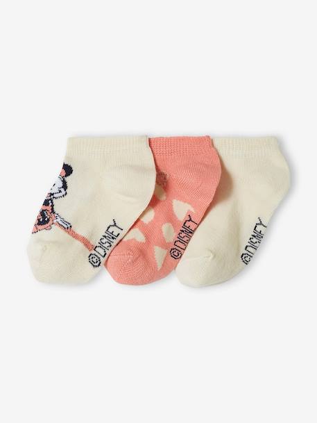 Pack de 3 pares de calcetines cortos Disney® Minnie rosa viejo 