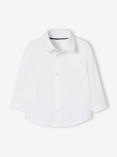 Conjunto de fiesta para bebé: pantalón con cinturón, camisa y pajarita blanco 