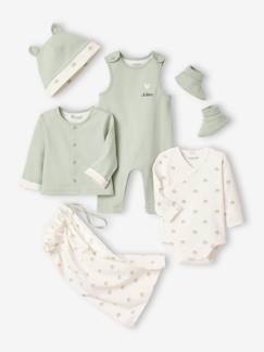 Ecorresponsables-Kit para recién nacido con 6 prendas personalizables + bolsa de tela