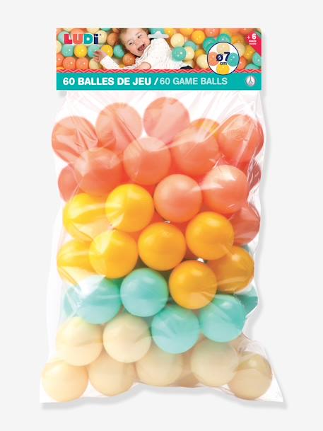 60 bolas de juego - LUDI multicolor 