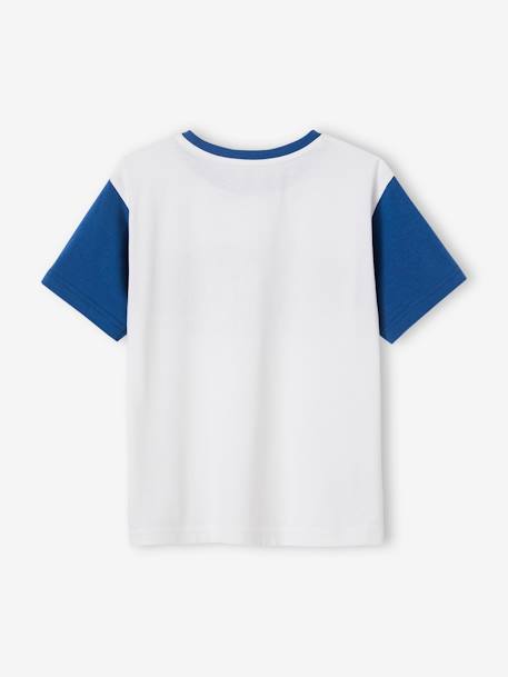 Camiseta deportiva Boston de manga corta a contraste para niño blanco 