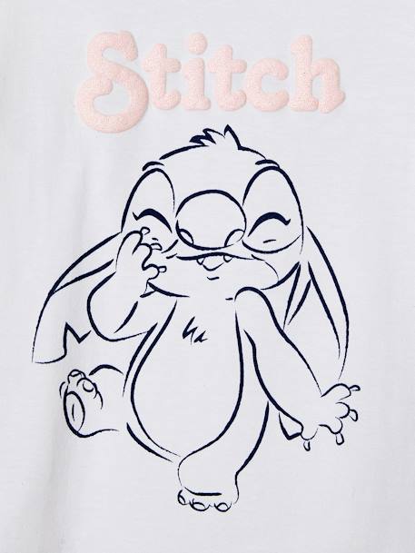 Pijama con short Disney® Stitch para niña - rayas rosa