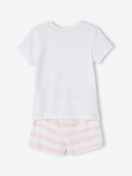 Pijama con short Disney® Stitch para niña rayas rosa 