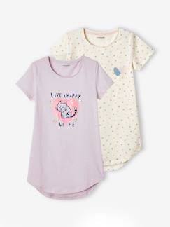 Pijamas y bodies bebé-Pack de 2 camisones con corazones