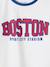 Camiseta deportiva Boston de manga corta a contraste para niño blanco 