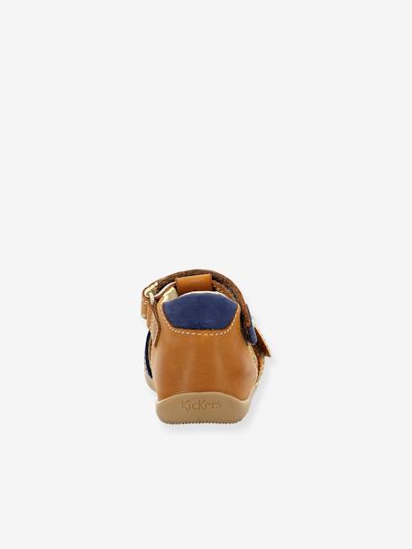 Sandalias de piel para bebé KICKERS® Bipod azul marino+caramelo 