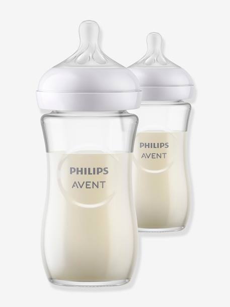 Pack de 2 biberones de cristal de 240 ml Natural Response de Philips AVENT transparente 