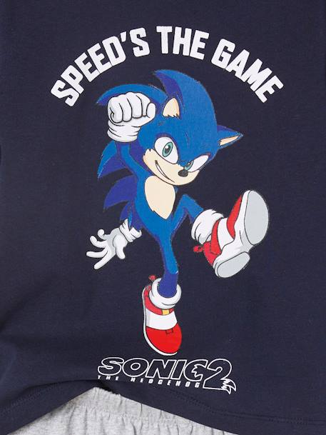 Pijama con short Sonic® para niño azul marino 