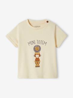 Ecorresponsables-Camiseta «mini tótem» de manga corta para bebé