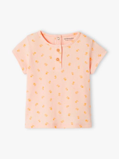 camisetas-Bebé-Camisetas-Camisetas-Camiseta de canalé para bebé