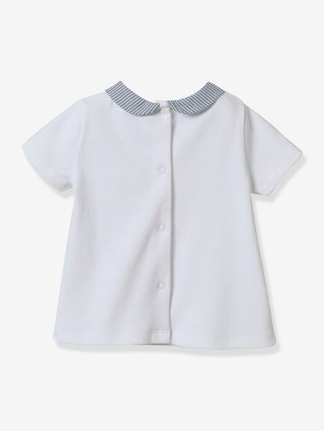 Camiseta de algodón orgánico para bebé - Cyrillus blanco 