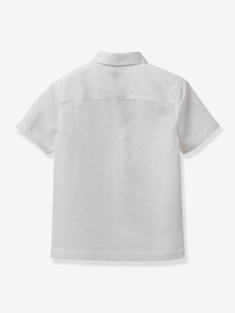 Camisa de lino y algodón para niño - Cyrillus blanco 