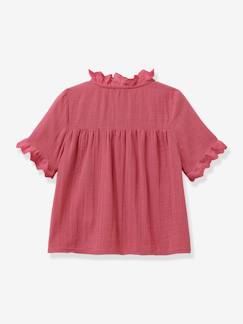 Niña-Camisas y Blusas-Camisa con bordado inglés para niña - Cyrillus