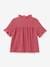 Camisa con bordado inglés para niña - Cyrillus crudo+rosa 