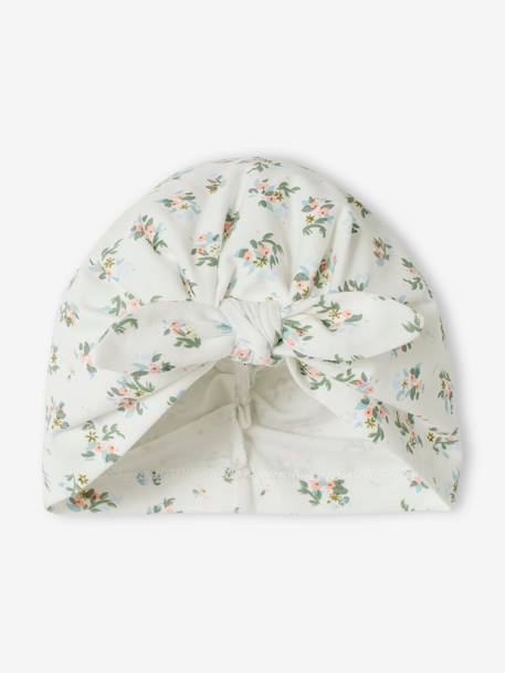 Bebé-Accesorios-Sombreros-Gorro estilo turbante de punto estampado para bebé niña