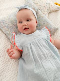 -Vestido para bebé con cinta del pelo en forma de lazo