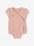Body personalizable de gasa de algodón con abertura de recién nacidos para bebé rosa maquillaje 