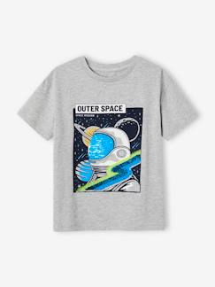 Niño-Camiseta de lentejuelas con motivo de astronauta para niño