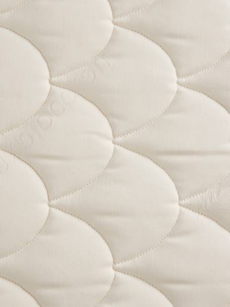 Colchón infantil de algodón orgánico, especial cama evolutiva de espuma de soja Blanco claro liso 