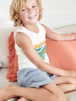 Niño-Pijamas -Pijama con short «skate» de gasa 100% algodón para niño