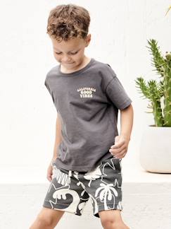 Niño-Shorts y bermudas-Short de felpa con motivos exóticos gigantes para niño
