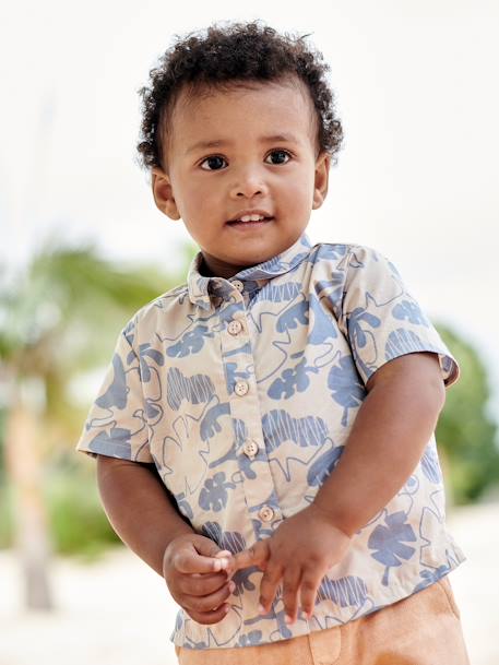 Bebé-Blusas, camisas-Camisa de manga corta para bebé