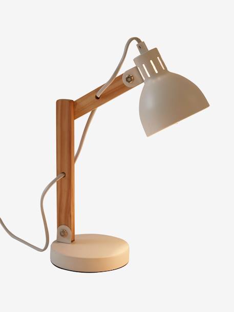 Lámpara de escritorio articulada blanco+ROSA CLARO LISO CON MOTIVOS 