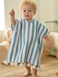 Personalizables-Textil Hogar y Decoración-Ropa de baño-Capas de baño-Poncho de baño a rayas, para bebé, personalizable
